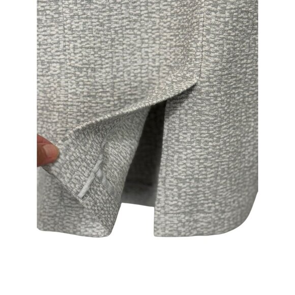 Eileen Fisher System NWT Textural Cotton Tencel Stretch Jacket Gray White Size L - Picture 7 of 12